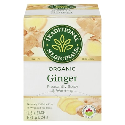 Traditional Medicinals Wrapped Tea Bags Ginger Organic 16 ea, $0.34/1ea