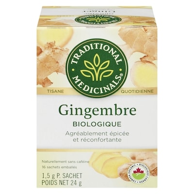 Traditional Medicinals Sachets Emballés Gingembre Biologique 16 ea, 0,34 $/1ch