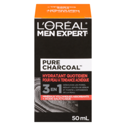 L’Oréal Men expert hydratant quotidien pour peau à tendance acnéique pure charcoal 50 ml, 29,98 $/100ml