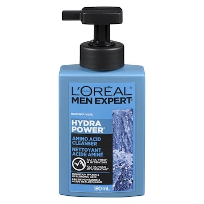 L'Oreal Paris Men Expert Hydra Power Amino Acid Cleanser Mountain Water & Hyaluronic Acid 180 ml, $8.88/100ml