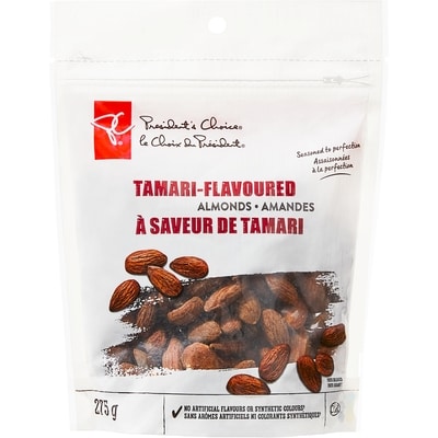 President's Choice Tamari-Flavoured Almonds 275 g, $3.27/100g