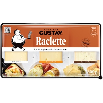 Monsieur Gustav Fromage à Raclette  300 g, 4,67 $/100g