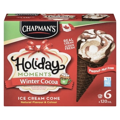 Chapmans Ice Cream Cone Winter Cocoa 6x120.0 ml, $0.97/100ml