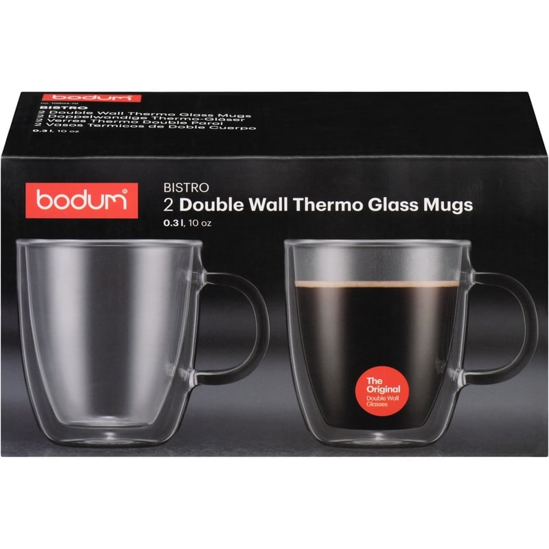 Bistro 2PC Double Wall Mugs