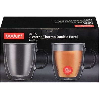 Bodum Tasses Bistro 2PC Double Mugs 1 ea, 40,00 $/1ch