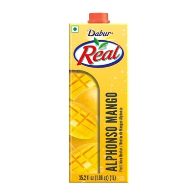 Dabur Alphonso Mango Fruit Juice Nectar 1 l, $0.40/100ml