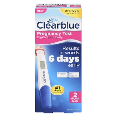 Clearblue Digital Pregnancy Test Ultra Early, 2 Digital Tests 2 ea, $12.50/1ea
