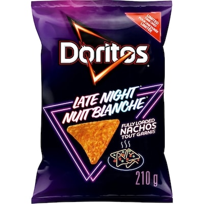 Doritos Late Night Fully Loaded Nachos Flavoured Tortilla Chips 210 g, $2.14/100g