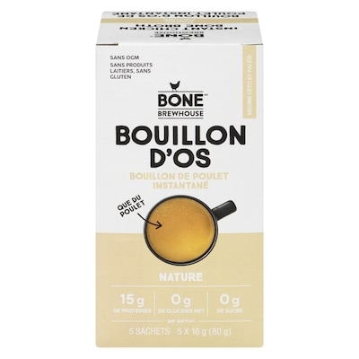 Bone Brewhouse Bouillon D'Os De Poulet Instantané Nature 16 g, 58,06 $/100g