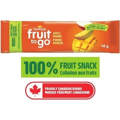 SunRype Collation 100% fruits Pomme et mangue Fruit To Go 14 g, 3,50 $/100g