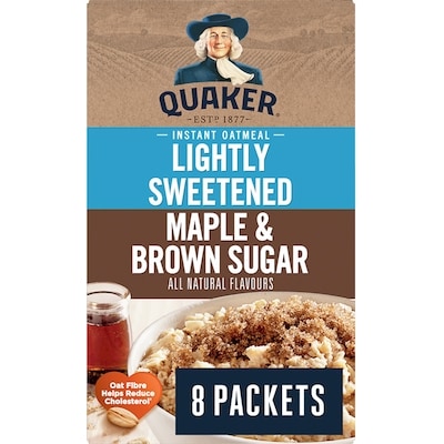 Quaker Instant Oatmeal Lightly Sweetened Maple & Brown Sugar 304 g, $1.64/100g