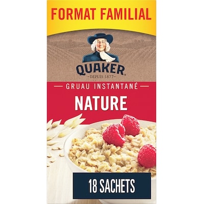 Quaker Nature Format Familial Gruau Instantané 504 g, 1,68 $/100g