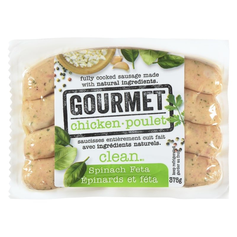 Fully Cooked Sausage Gourmet Chicken Spinach Feta