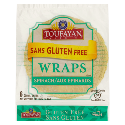 null Kosher Wraps Gluten Free Spinach 312 g, $2.18/100g