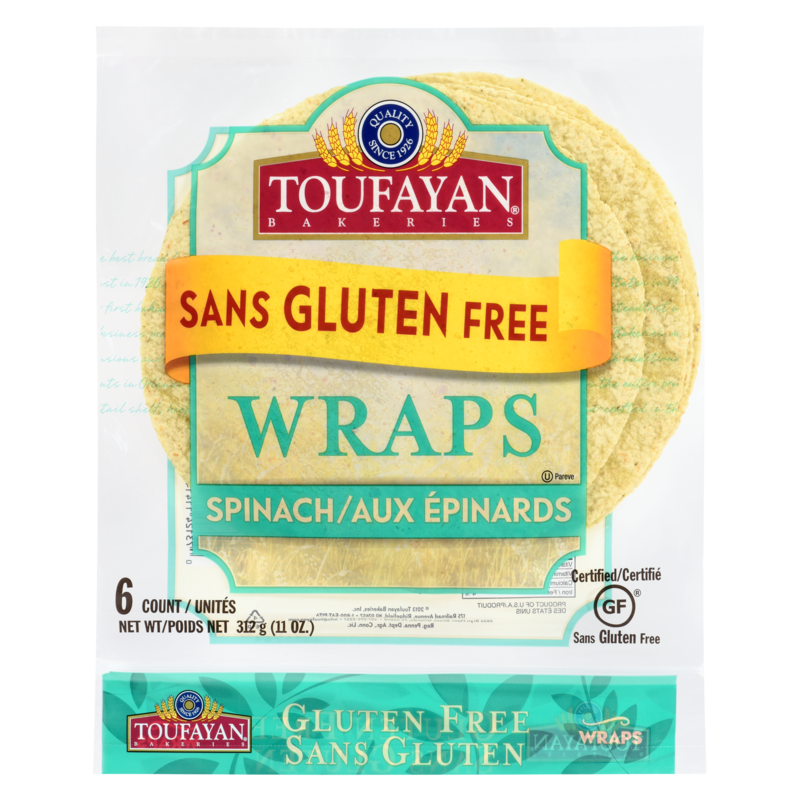 Kosher Wraps Gluten Free Spinach