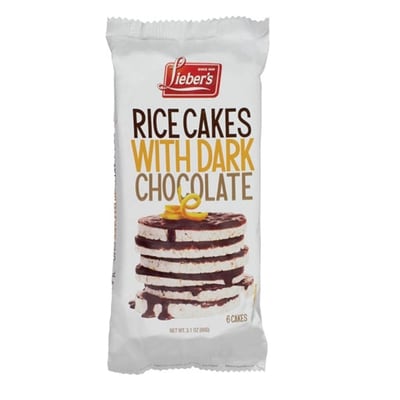 Liebers Rice Cakes With Dark Chocolate 90 g, $4.43/100g