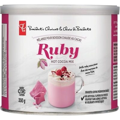 President's Choice Ruby Hot Cocoa Mix 350 g, $1.71/100g
