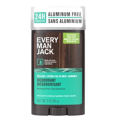 Every Man Jack Aluminum Free Deodorant, Sea Salt + Citrus 88 g, $11.35/100g