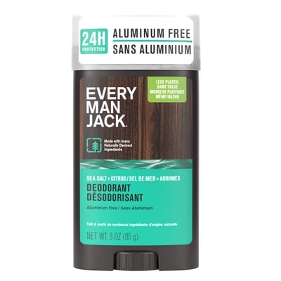 Every Man Jack Déodorant sans aluminium, Sel de mer + Agrumes 88 g, 11,92 $/100g