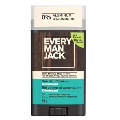 Every Man Jack Déodorant sans aluminium, Sel de mer + Agrumes 88 g, 10,78 $/100g