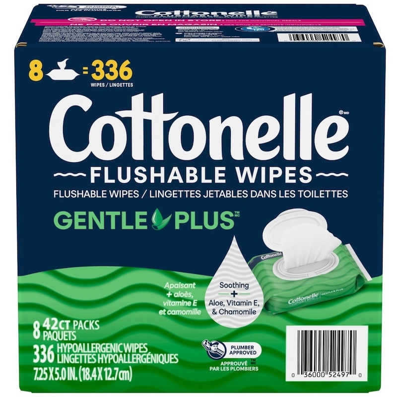 Cottonelle GentlePlus Flushable Wet Wipes with Aloe