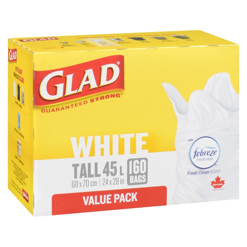 Bags White Tall 45 L Value Pack
