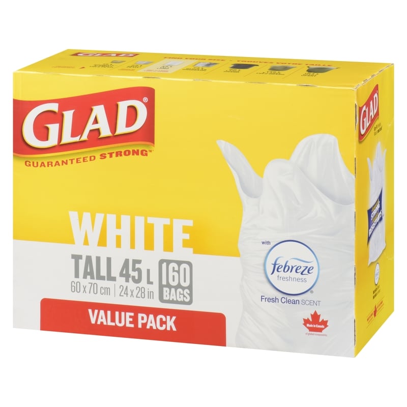 Bags White Tall 45 L Value Pack