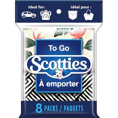 Scotties To Go 3 Ply White Tissues Per Mini Pack 10 ea, $0.45/1ea