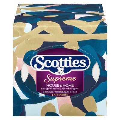 Scotties Supreme 3 Ply White Tissues 60 ea, $0.08/1ea