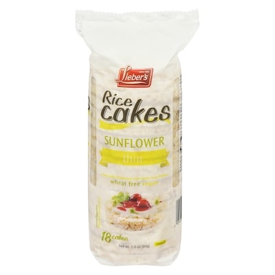 Liebers Sunflower Rice Cakes Thin 84 g, $3.20/100g