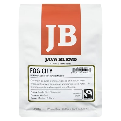 Java Blend Café en grains Fog City 340 g, 4,41 $/100g