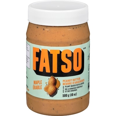 Fatso Peanut Butter With Plant-Based Fats Maple 500 g, $1.60/100g