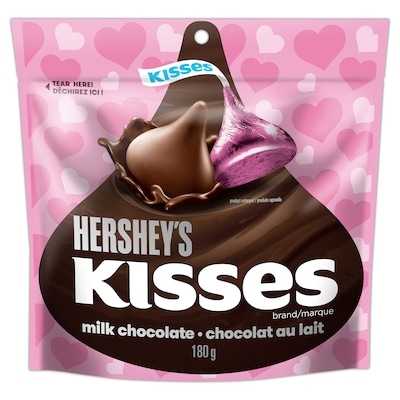 Hershey’s Friandises kisses chocolat au lait pour la saint-valentin 180 g, 3,33 $/100g