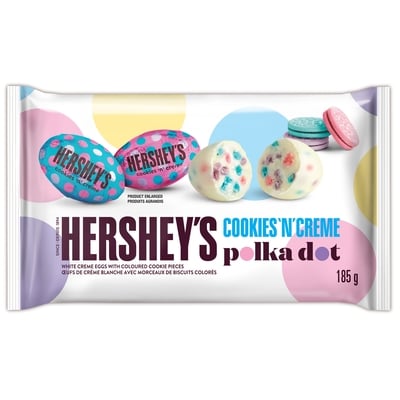Hershey's Cookies 'N' Creme Polka Dot Eggs 185 g, $3.51/100g