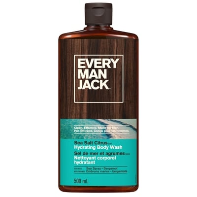 Every Man Jack Gel douche, Sel de mer + Agrumes 500 ml, 2,10 $/100ml