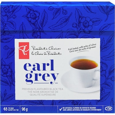 President's Choice Earl Grey Premium Flavoured Black Tea 48 ea, $0.13/1ea