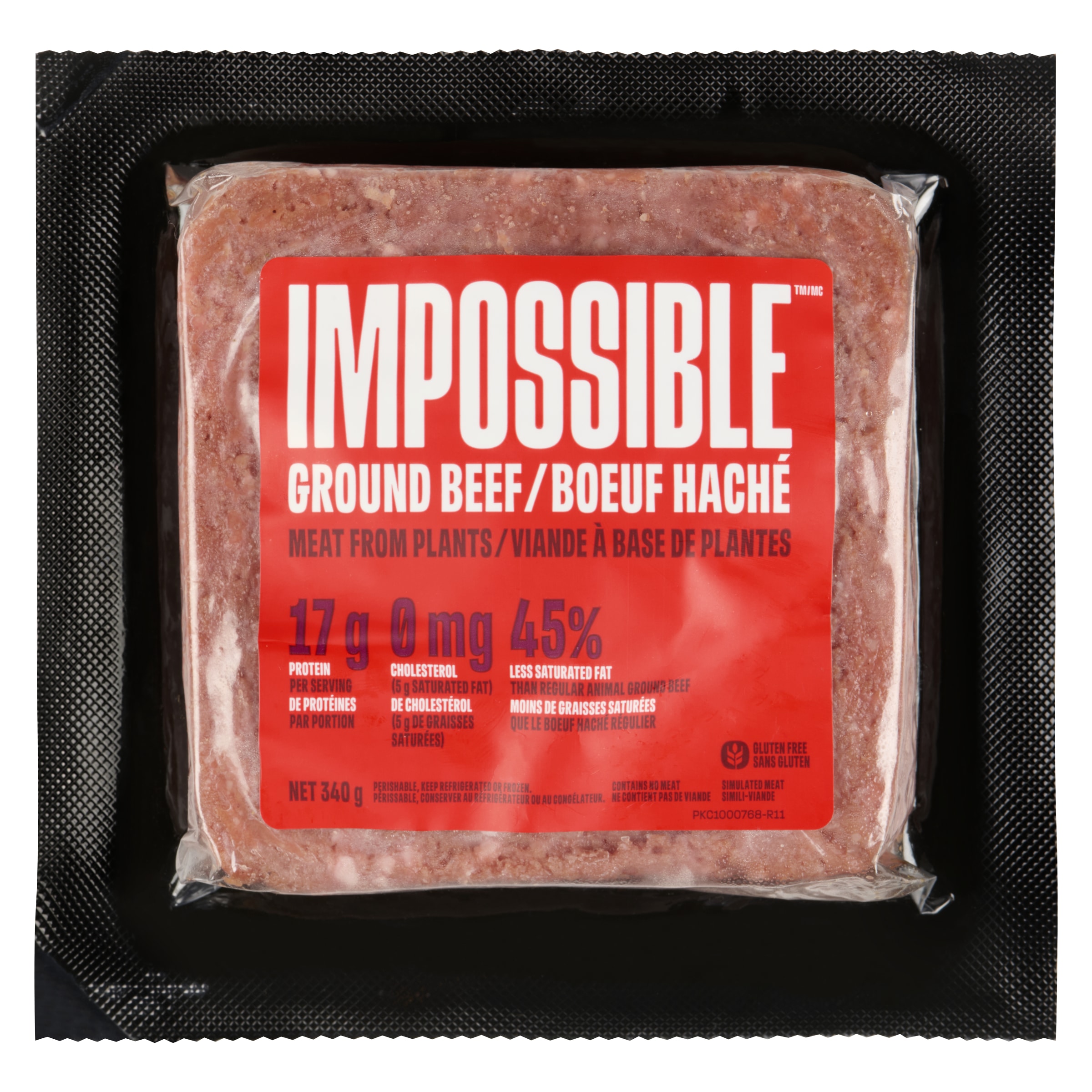 Impossible Foods Inc. Burger à base de plantes 340 g, 3,24 $/100g