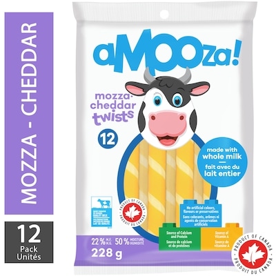 Amooza ! Mozza Cheddar Twists 12-Pack 228 g, $3.20/100g