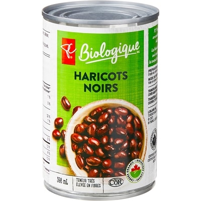 PC Biologique Haricots noirs 398 ml, 0,50 $/100ml