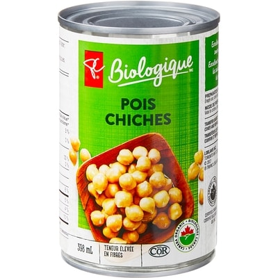 PC Biologique Pois chiches 398 ml, 0,50 $/100ml