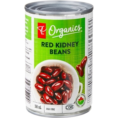 PC Organics Red Kidney Beans 398 ml, $0.63/100ml