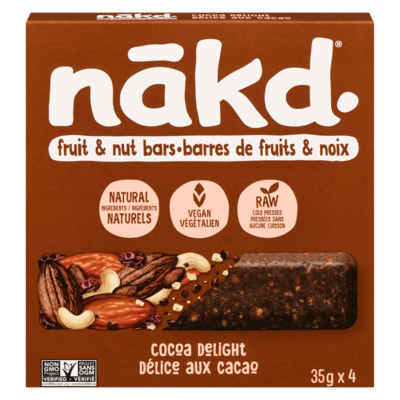 Naked Cocoa Delight Raw Fruit & Nut Bars 35 g, $18.54/100g