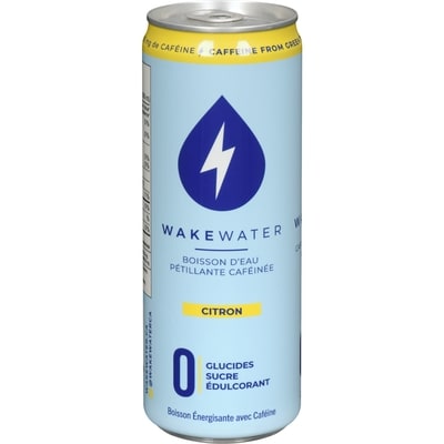 Wakewater Boisson D'Eau Pétillante Caféinée Citron 355 ml, 0,93 $/100ml