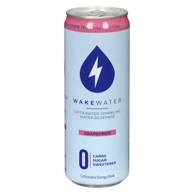 Wakewater Caffeinated Sparkling Water Beverage Grapefruit 355 ml, $0.84/100ml