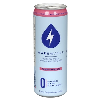 Wakewater Boisson D'Eau Pétillante Caféinée Pamplemousse 355 ml, 0,93 $/100ml