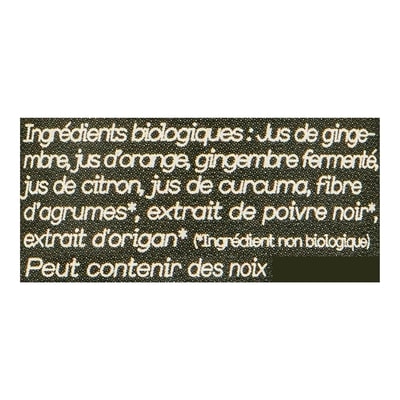 Shot bien-être biologique Fiery Ginger au gingembre et curcuma