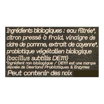 Shot probiotique biologique Inside Job au vinaigre de cidre de pomme
