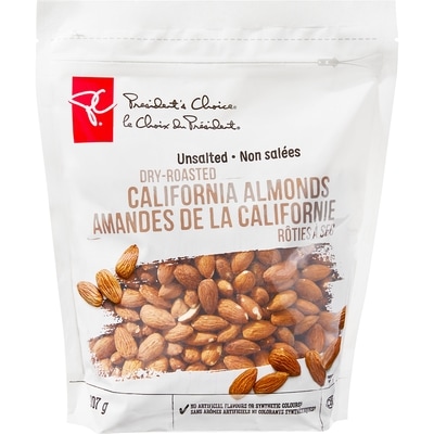 President's Choice Nuts Dry Roasted California Almonds 907 g, $1.87/100g