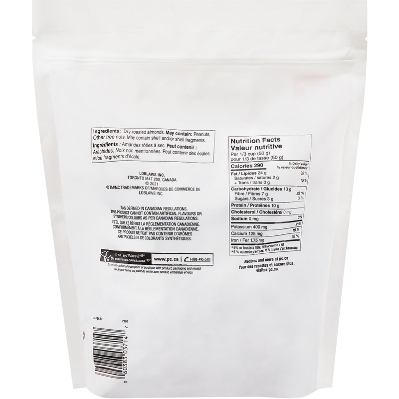 Nuts Dry Roasted California Almonds