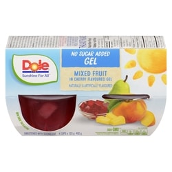 Dole Mixed Fruit In Cherry Flavoured Gel 4x123.0 g, $0.66/100g